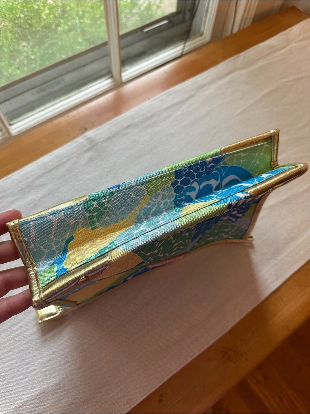 Lilly Pulitzer For Estée Lauder Makeup Bag - Blue/Yellow/Green Nautical Pattern